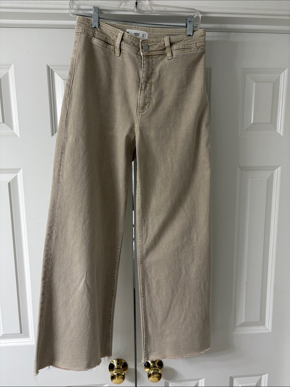Mango MNG Catherine Culotte Jeans. Tan Color. Size 36/4.